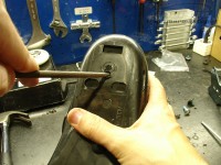 Finishing the new mounting holes