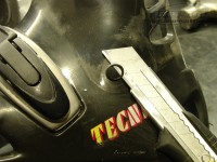 Preparing the cuff holes
