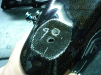 Two rear holes, but only one ready to be used